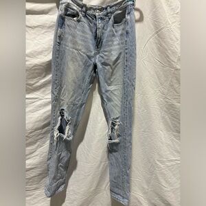 American Eagle By Payless Light Blue Distressed Jeans
